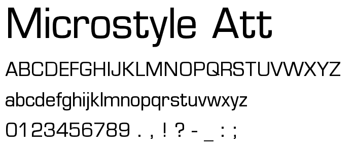 Microstyle ATT font
